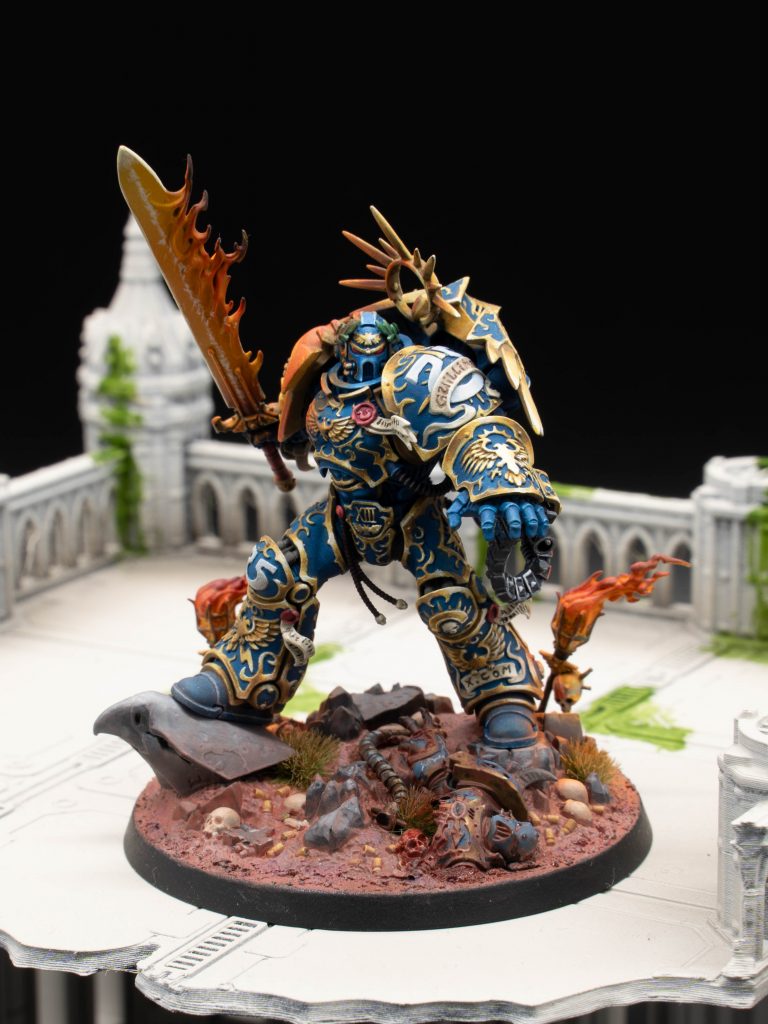 Guilliman, Primarch of the Ultramarines painted in full non metallic metal