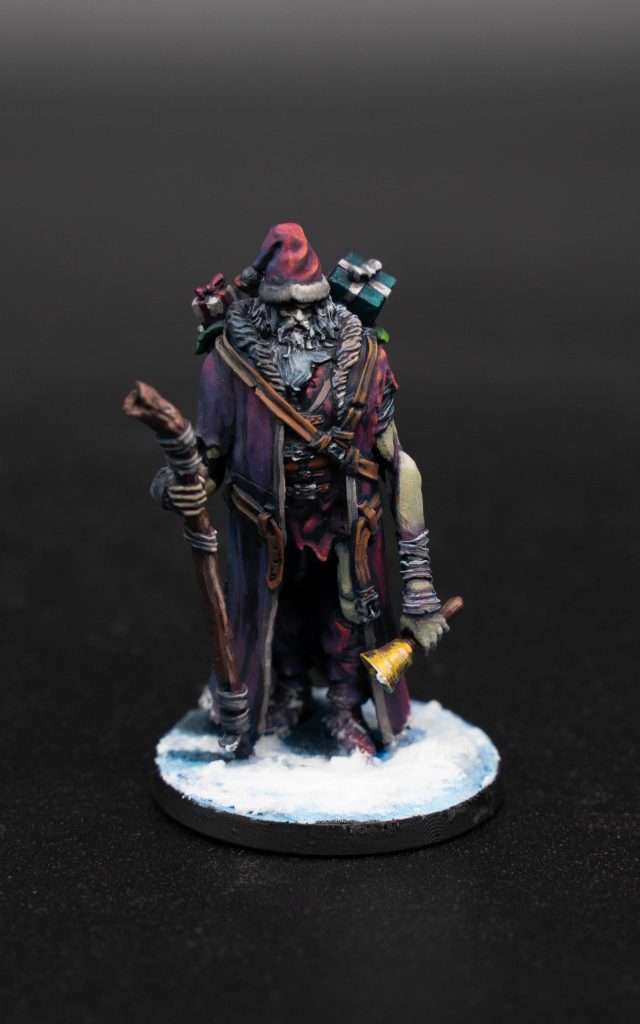 Wandering Klaus miniature from Bestiarum Games painted in dramatic lighting